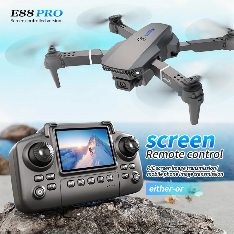Drone Controller Screen - Drone professionnel E88 PRO avec écran,