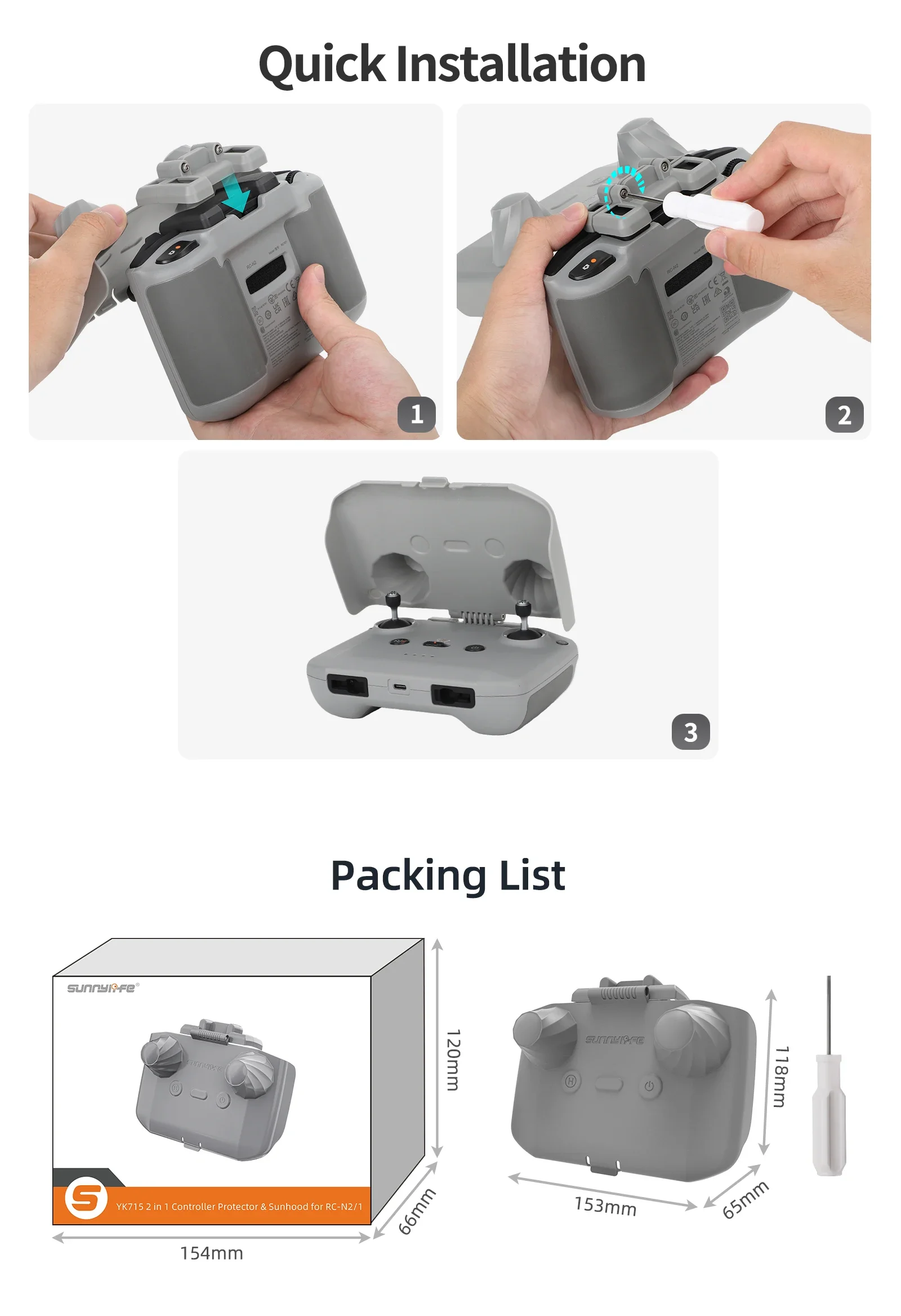 Protecteur de contrôleur 2 en  - Drone Sun Shade avis et prix