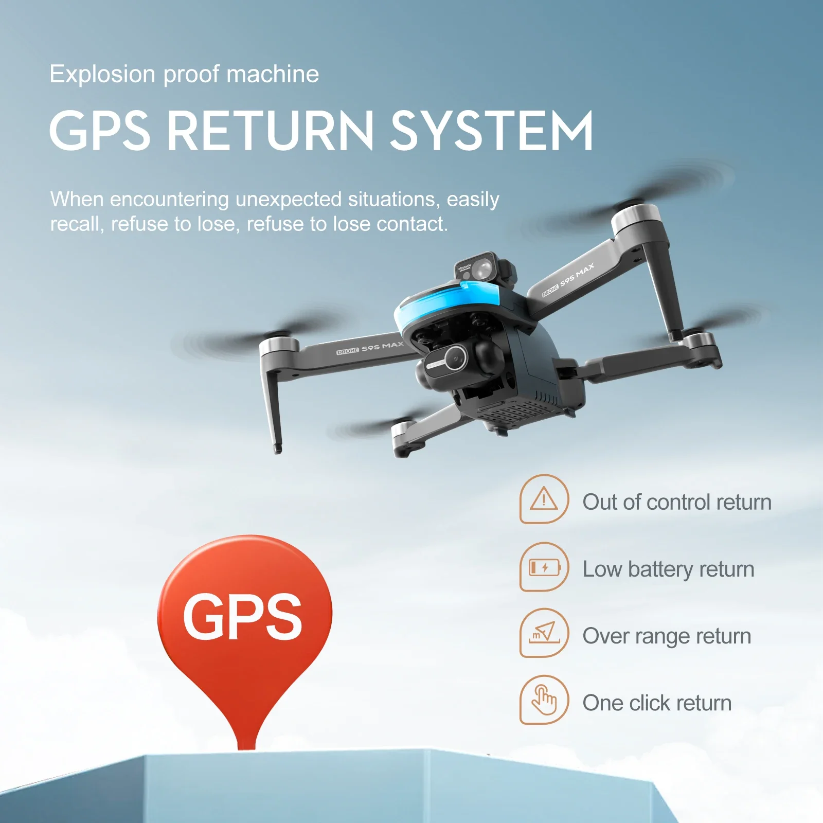 Nouveau S9S MAX MINI Drone 4K  - Drone Controller Screen avis et prix
