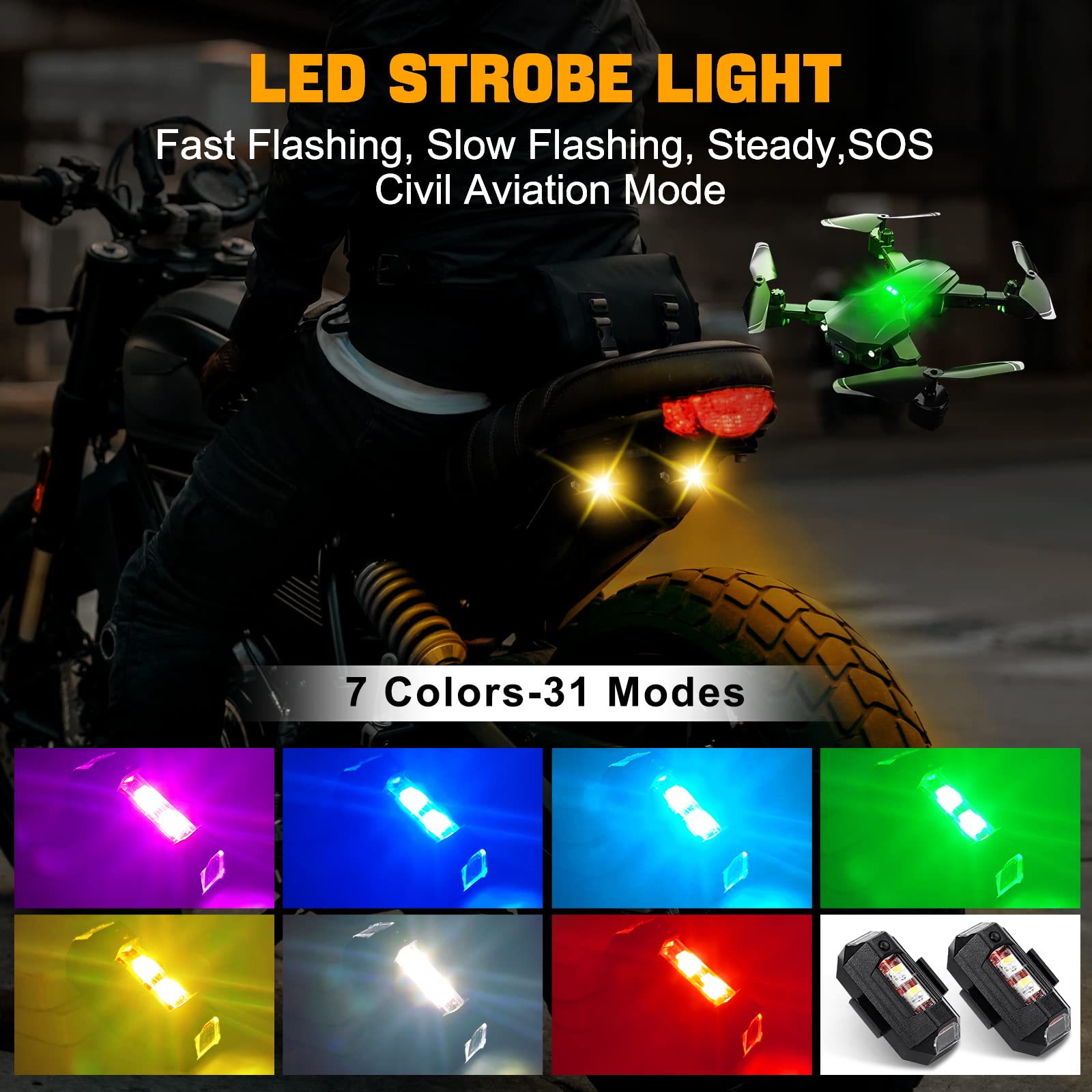 Lumières de moto Drone lumière - Drone Strobe Light avis et prix